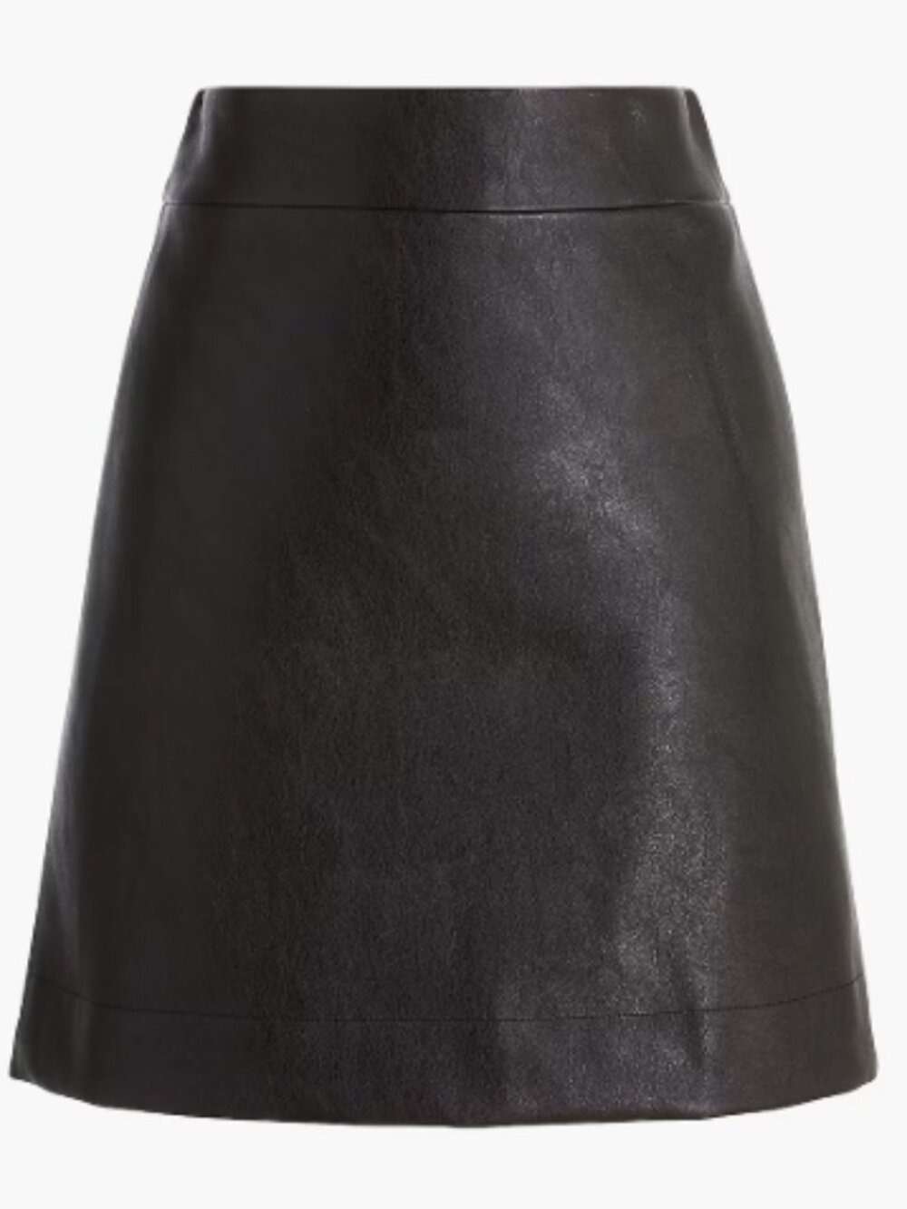 J Crew Women's Faux Leather A-line Mini Skirt Lined Elegant Party Black